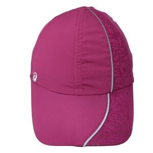 Asics Strapback Baseball Cap Pink One Size Adjustable Lightweight Embroidered
